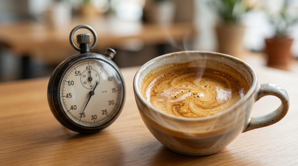 Drinking coffee too late in the morning